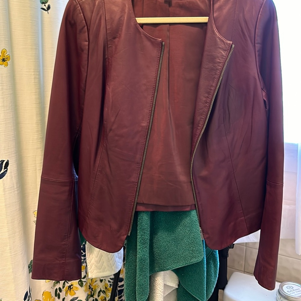 Emerson Rose real leather maroon jacket Women’s size L